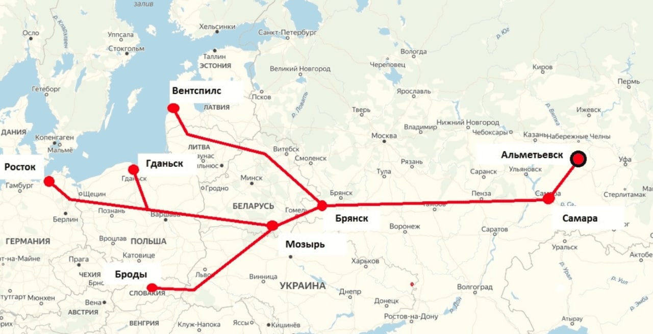 Транзит российской нефти через Украину был остановлен из-за невозможности оплатить услуги «Укртранснафты», – росСМИ