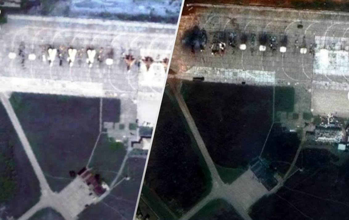 Российские самолеты, уничтоженные на аэродроме