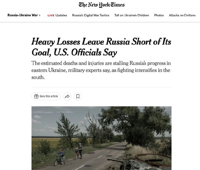 Россия теряет 500 военных убитыми и ранеными ежедневно, - The New York Times