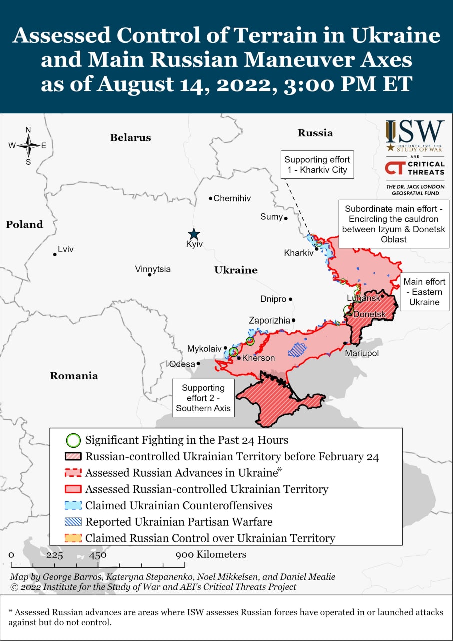 Для Кремля в войне против Украины на данное время приоритетными являются Бахмутское и Авдеевское направление, - ISW