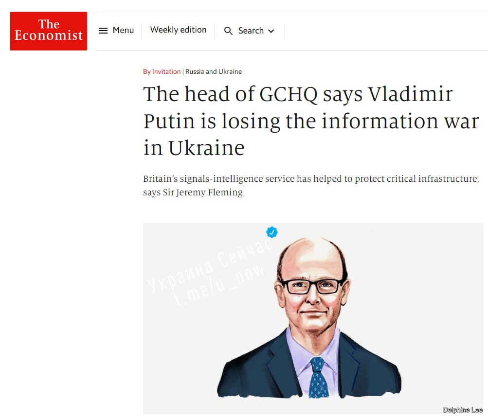Путин проигрывает информационную войну против Украины, - глава британской разведки Джереми Флемминг в статье для The Economist