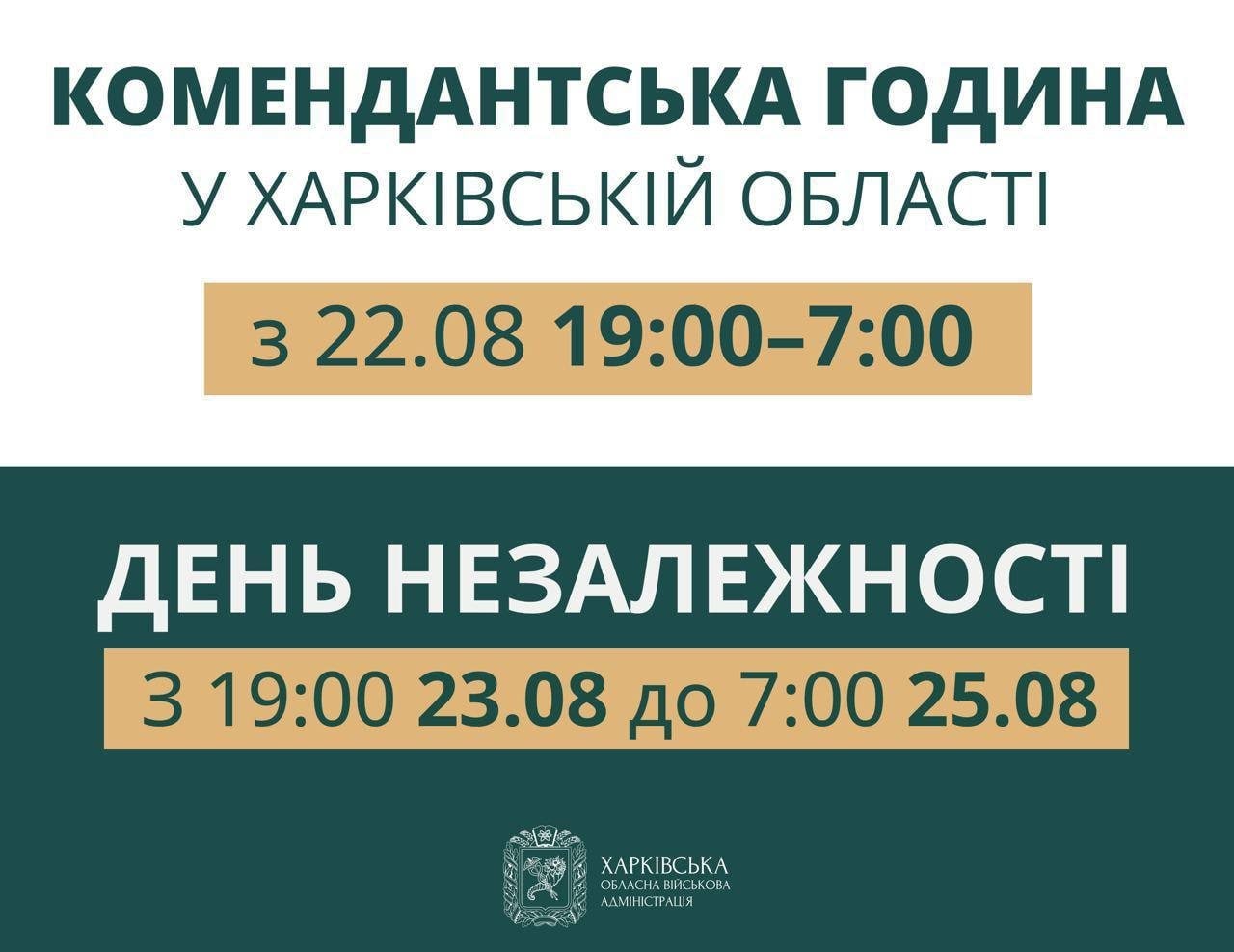 В Харьковской области на сутки вводят комендантский час!