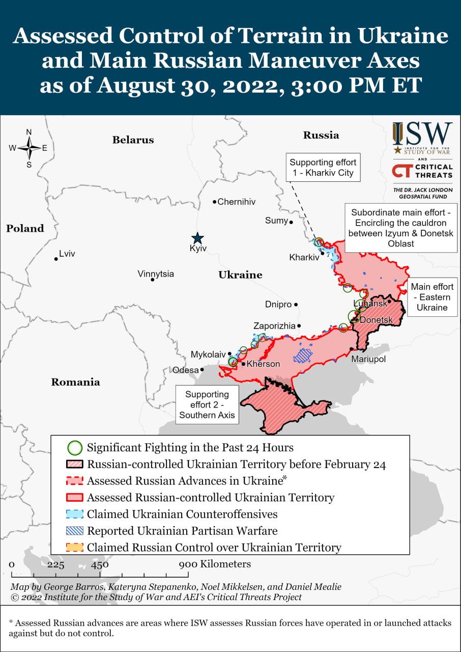 Контрнаступление ВСУ вынуждает российскую армию менять приоритеты, – ISW