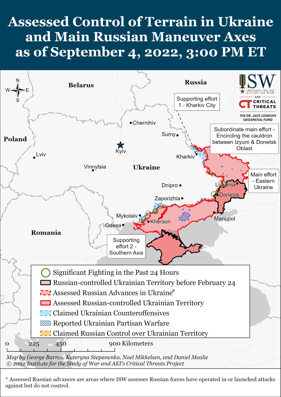 Контрнаступление ВСУ заметно продвигается на юге и востоке – ISW