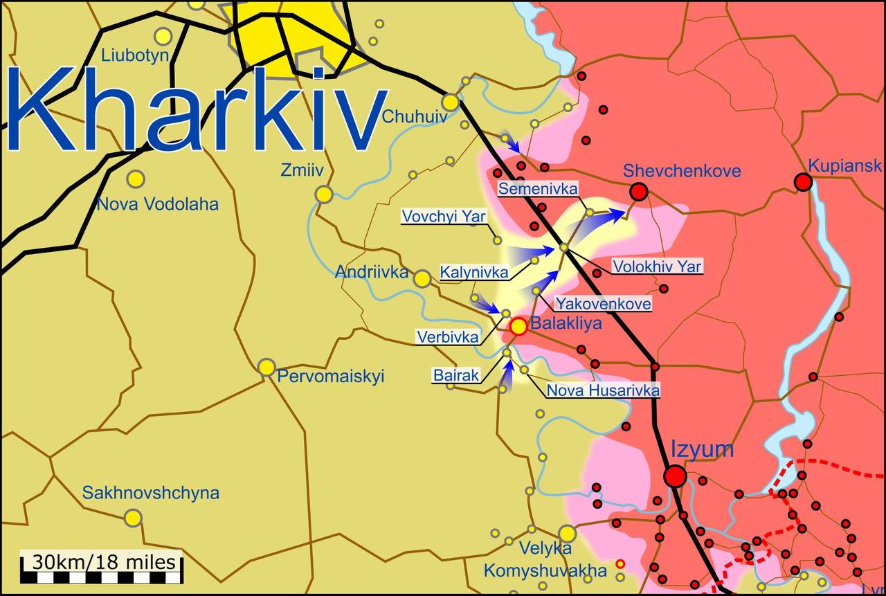 ВСУ освободился ряд населённых пунктов на харьковском направлении - обновленная карта обстановки на Востоке Украины от европейских экспертов войны