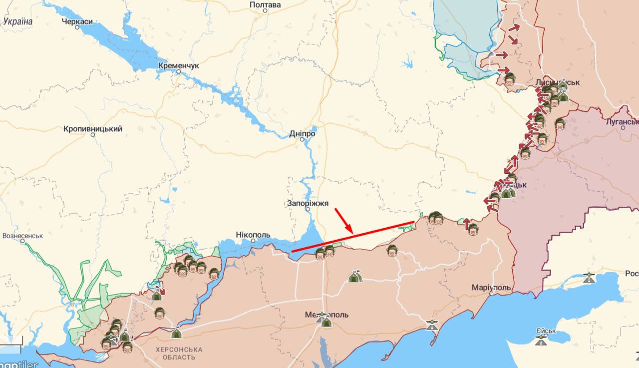 ❗️Вдоль линии соприкосновения в Запорожской области Украина наращивает концентрацию тяжелой техники
