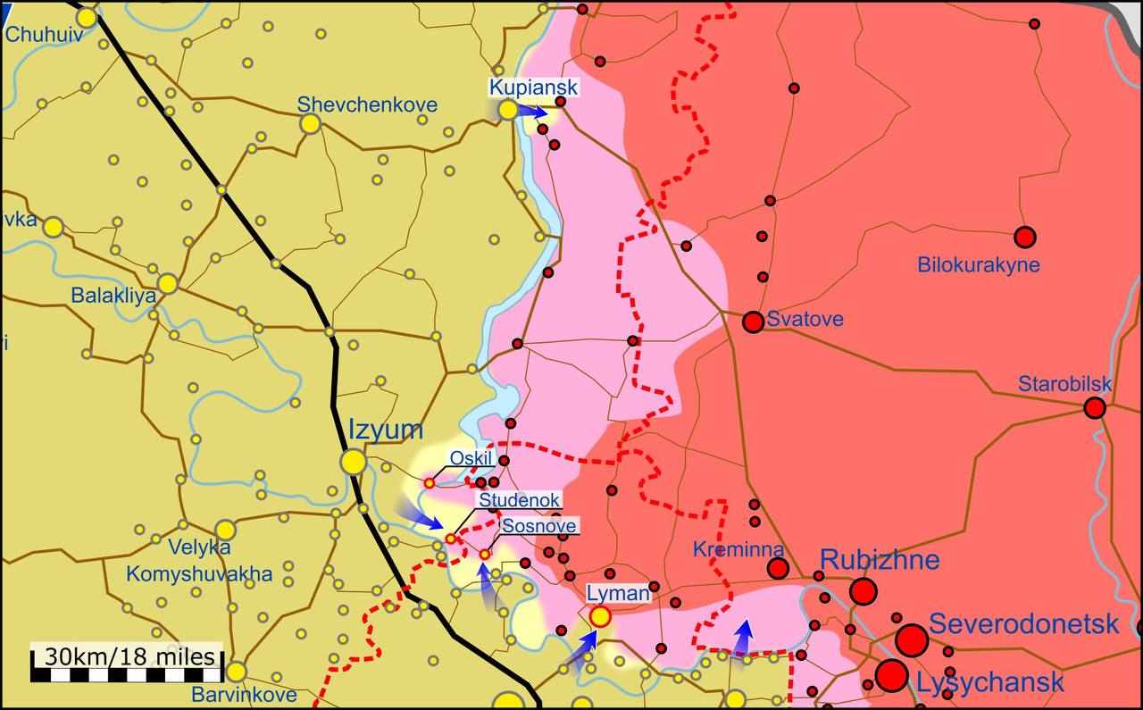 ВСУ очистили Купянск от оккупационных войск - обновленная карта обстановки на востоке и юге Украины от европейских экспертов войны