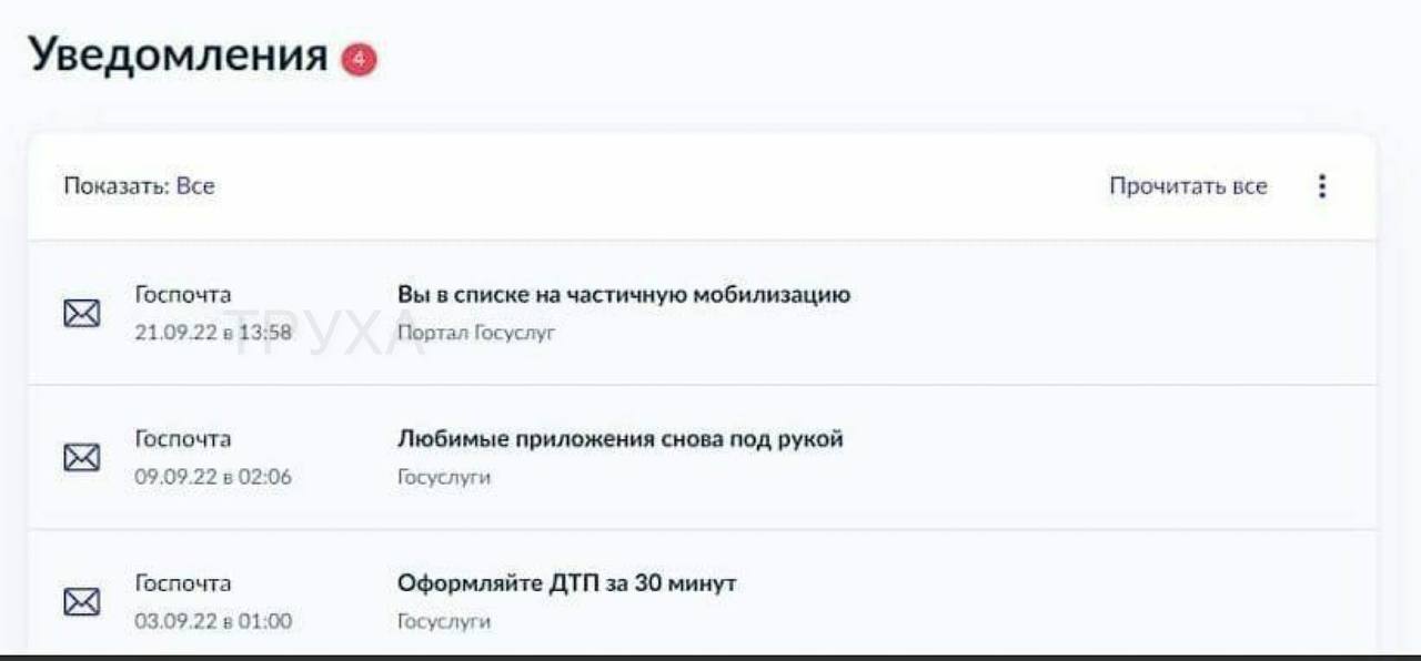 Русне уже начали присылать повестки через приложение «Госуслуги»