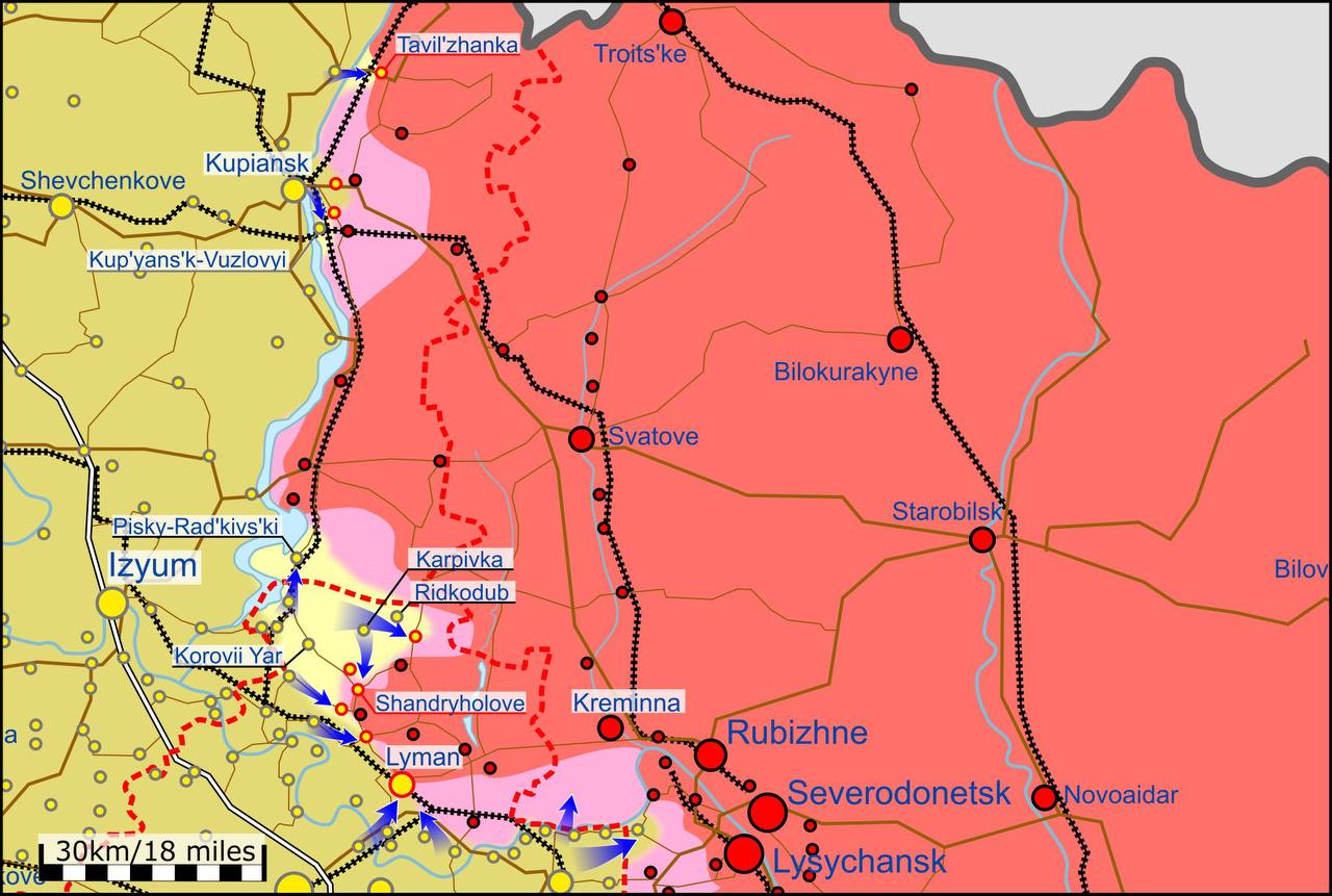 Продолжается Украинское наступление на восточном
