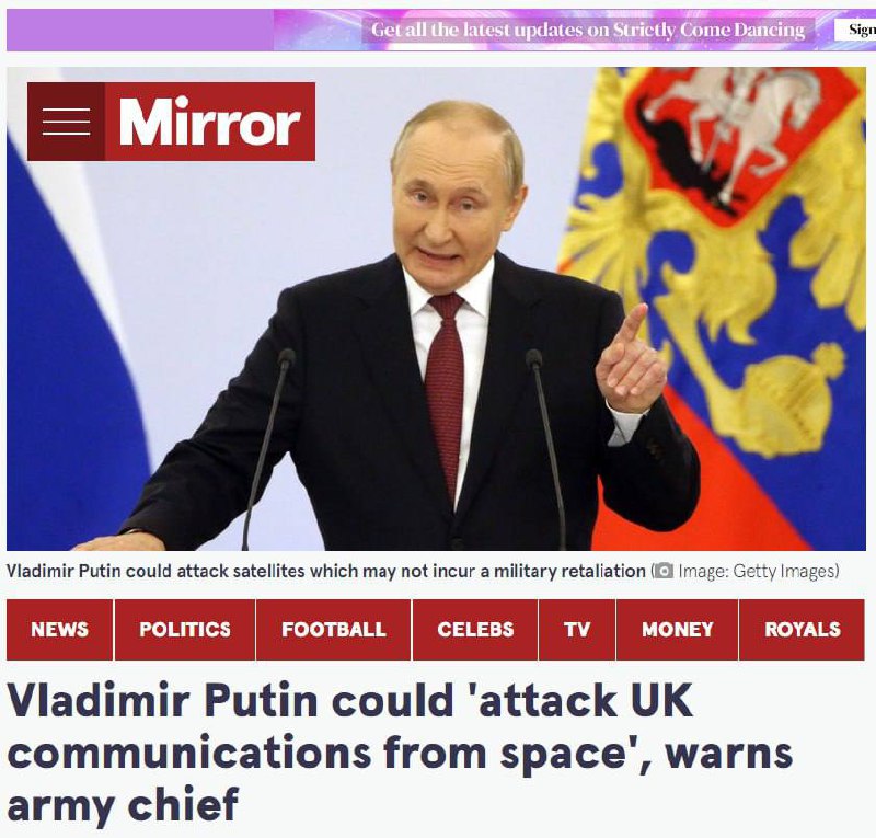 Путин может ударить по Великобритании из космоса, -  глава штаба британского Минобороны, адмирал сэр Тони Радакин