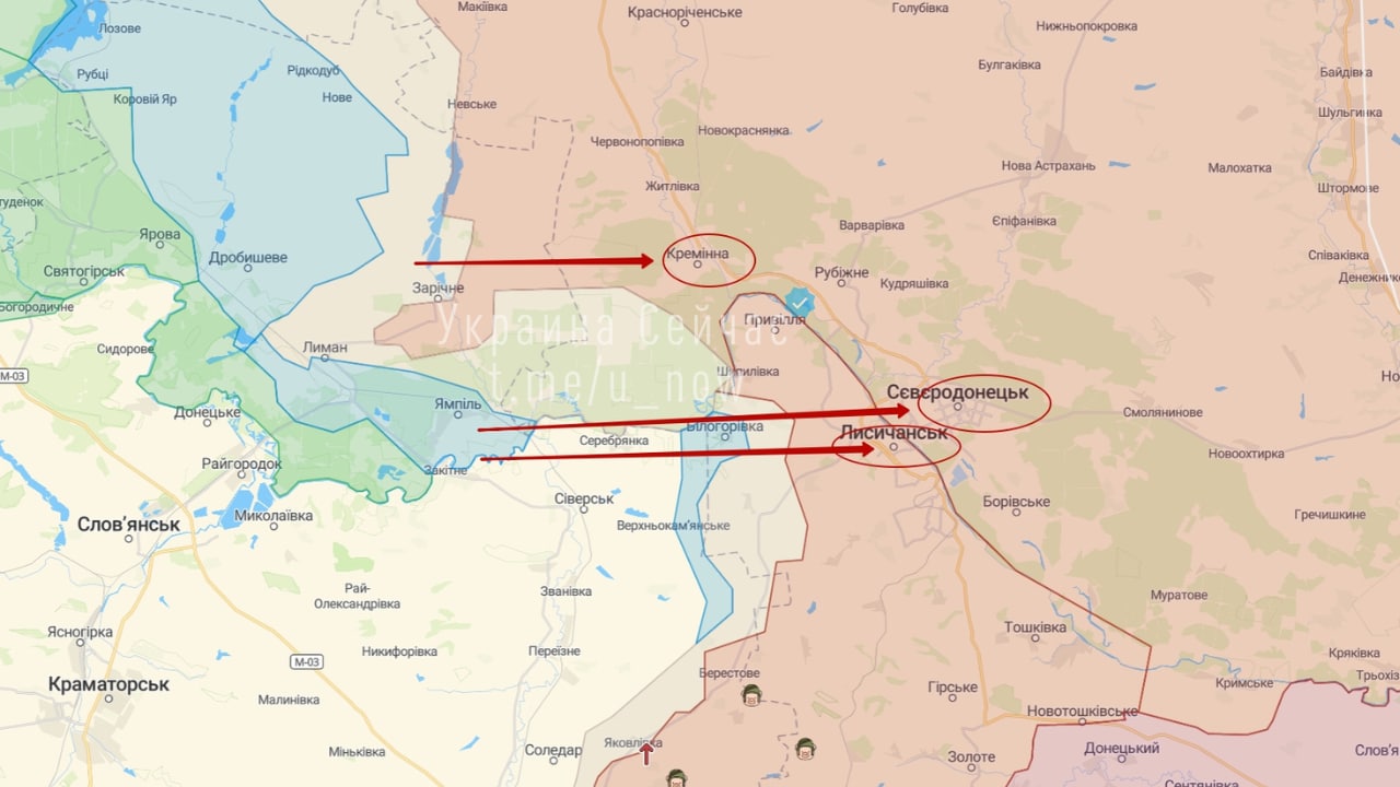ВСУ переместились на выгодные артиллерийские позиции и начали массированный обстрел городов Рубежное, Лисичанск, Кременная,  Северодонецк