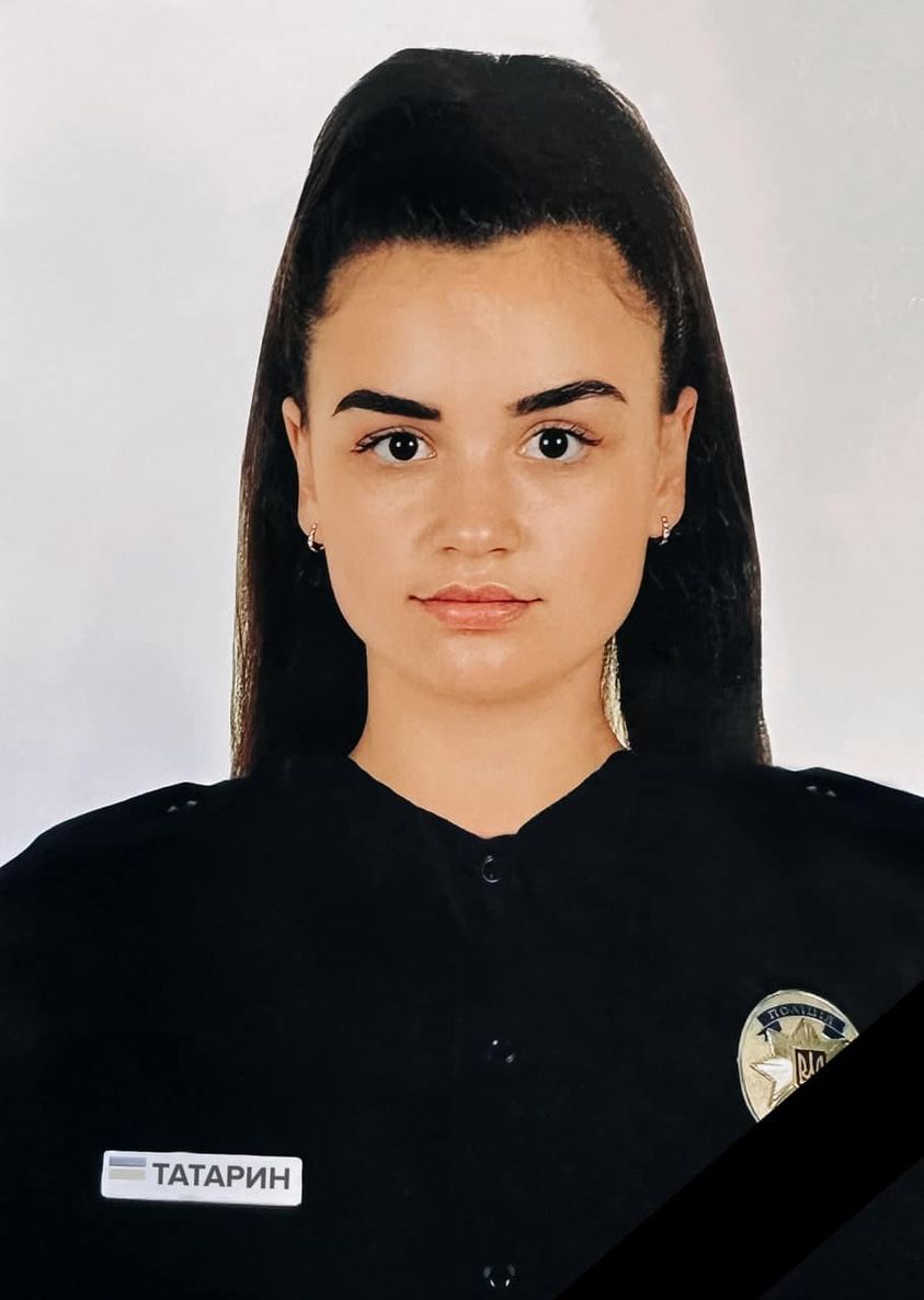 В Черновцах при исполнении служебных обязанностей погибла 22-летняя патрульная, младшая лейтенант полиции Таисия Татарин