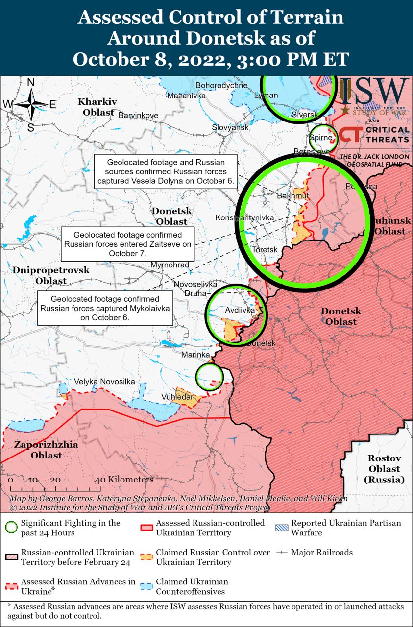 ВСУ продолжают контрнаступление в Харьковской и Луганской областях — ISW