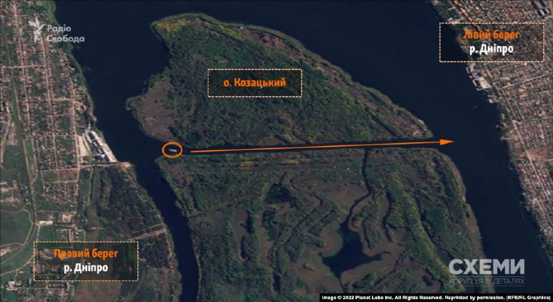 Спутниковые снимки перемещения вражеской техники и личного состава с правого берега Днепра в Херсонской области