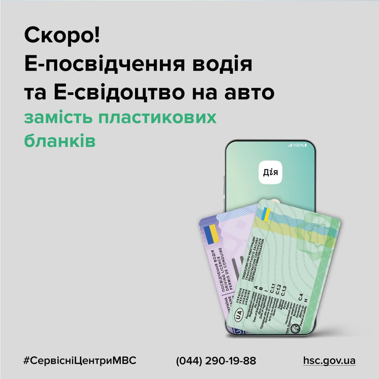 В Украине с 14 декабря можно будет регистрировать авто или оформить водительское удостоверение без использования пластиковых бланков
