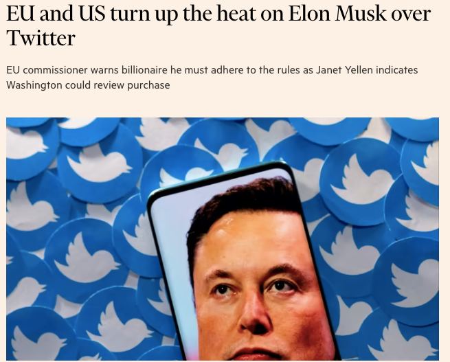 ЕС может заблокировать Twitter за несоблюдение правил по модерации контента, - Financial Times