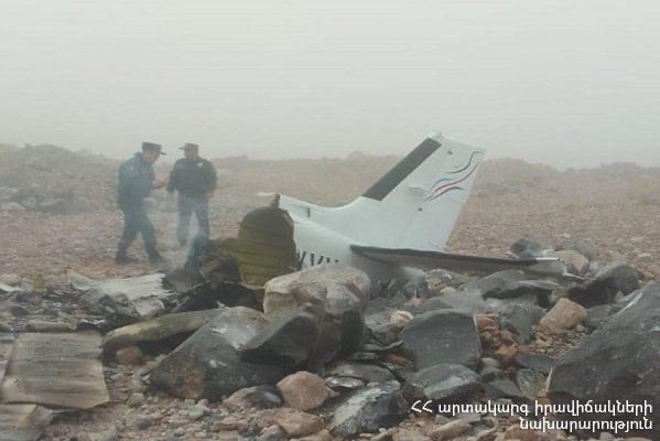 В Армении вблизи деревни Джрабер рухнул самолёт B55, сообщили в МЧС страны