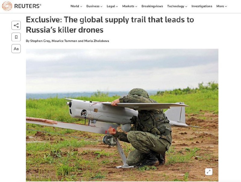 Россия закупает комплектующие для беспилотника «Орлан-10» в США и Азии в обход санкций, - Reuters