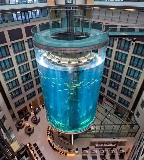 Пздц: в Берлине лопнул знаменитый 16-метровый аквариум в отеле Dom Aquaree