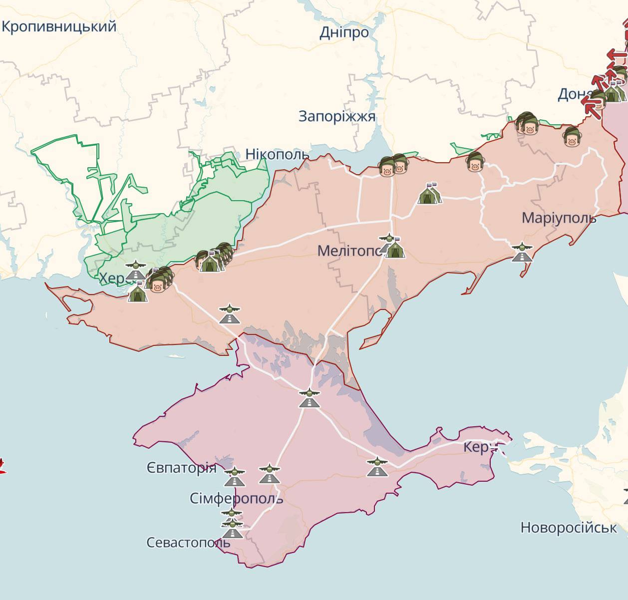 ВСУ не фиксируют признаков отступления россиян на южном направлении (Херсонская и Запорожская область), а наоборот — РФ там укрепляется и строит дополнительные оборонные рубежи