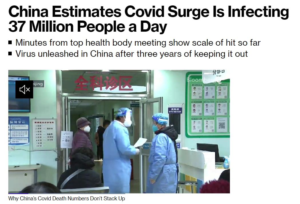 В Китае сейчас активно бушует коронавирус: за первые 20 дней декабря короной заразилось 248 миллионов человек, — СМИ