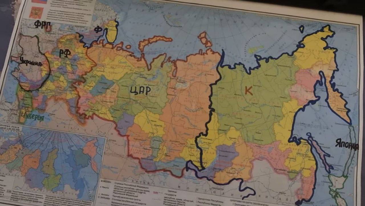 Вот как выглядит карта России в кабинете главы ГУР Буданова 😏