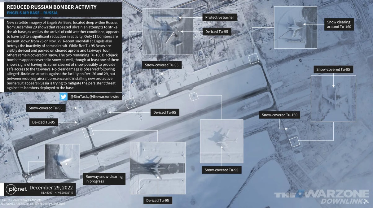 Зявилися супутникові знімки аеродрому «Енгельс»