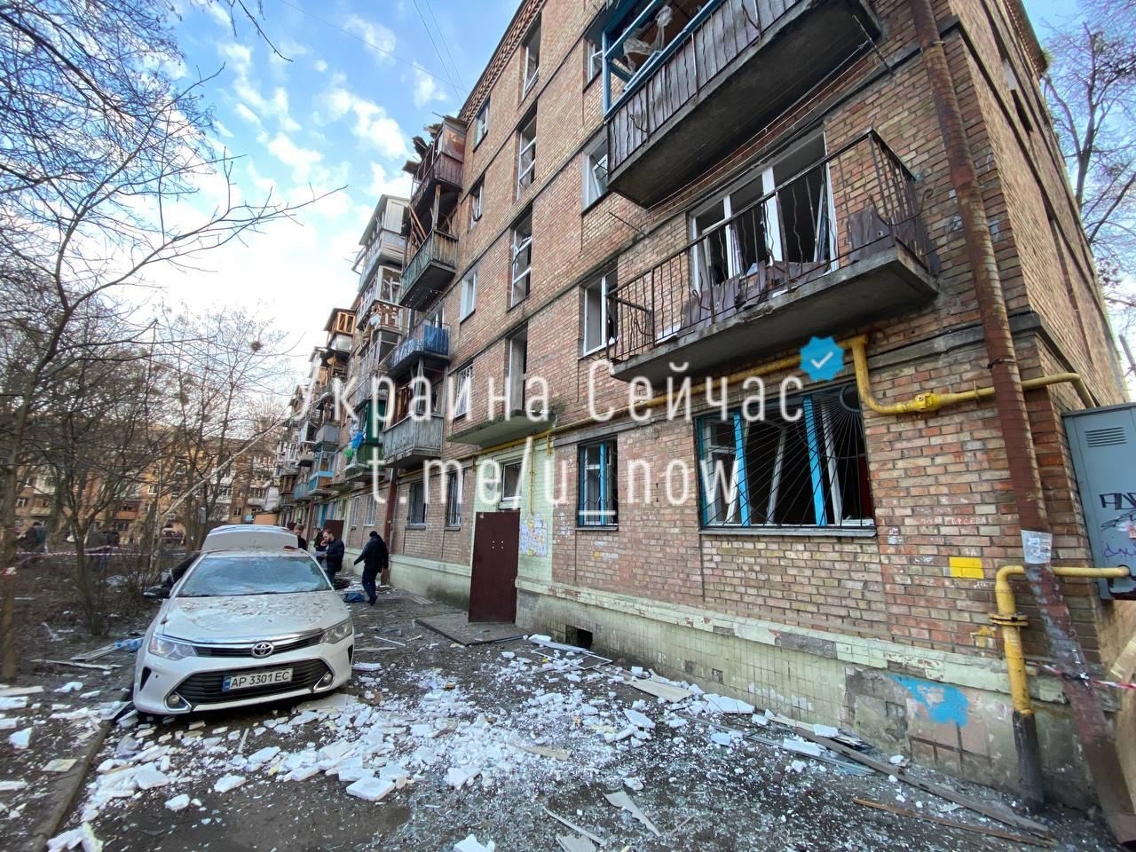 Перші кадри з місця вибуху у Солом‘янському районі Києва