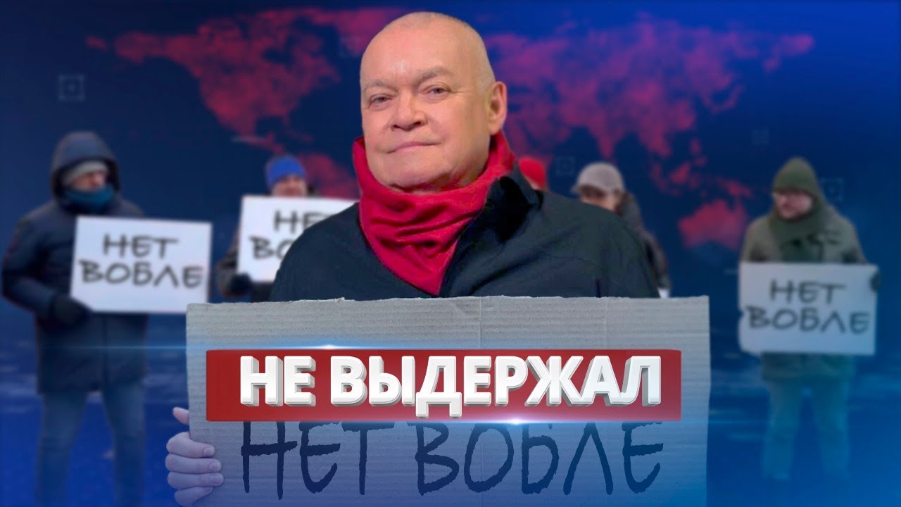 Изрядно разжиревший пропагандист Киселёв вышел на пикет в защиту свободы слова