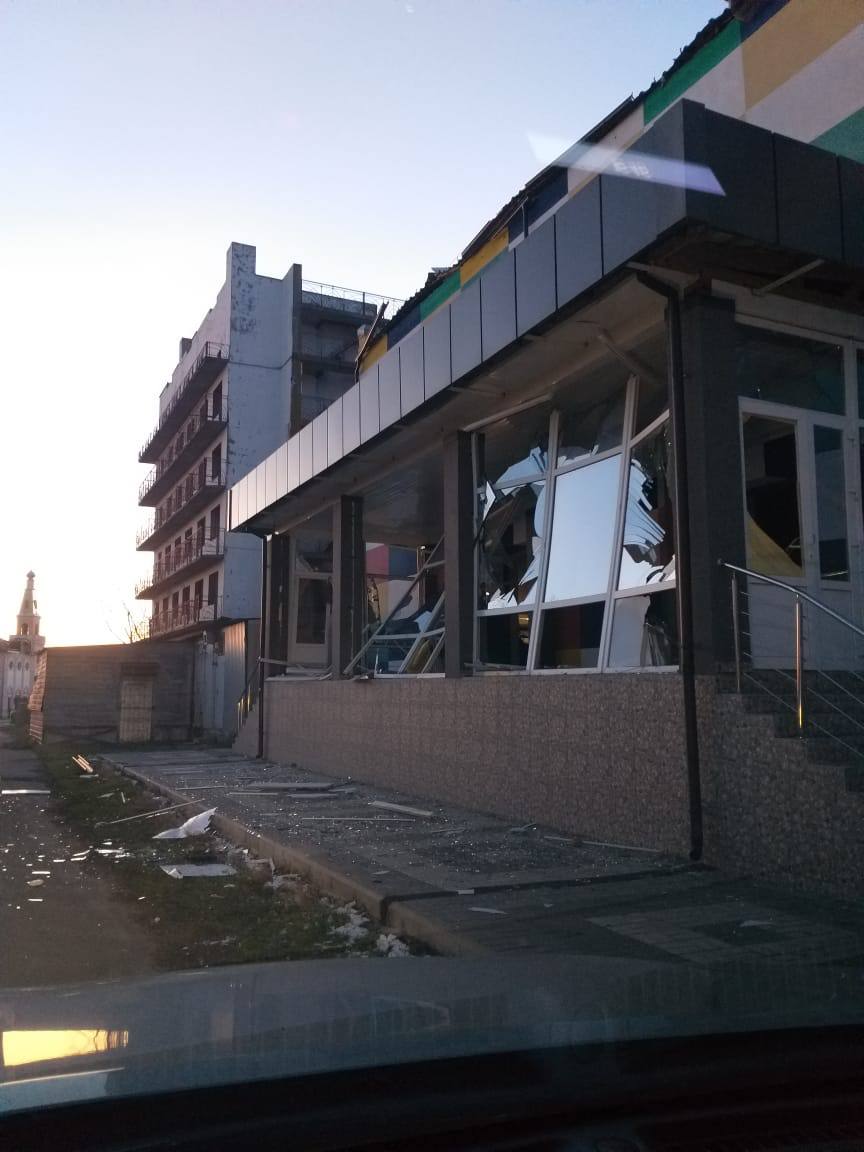Последствия обстрела Очакова в Николаевской области