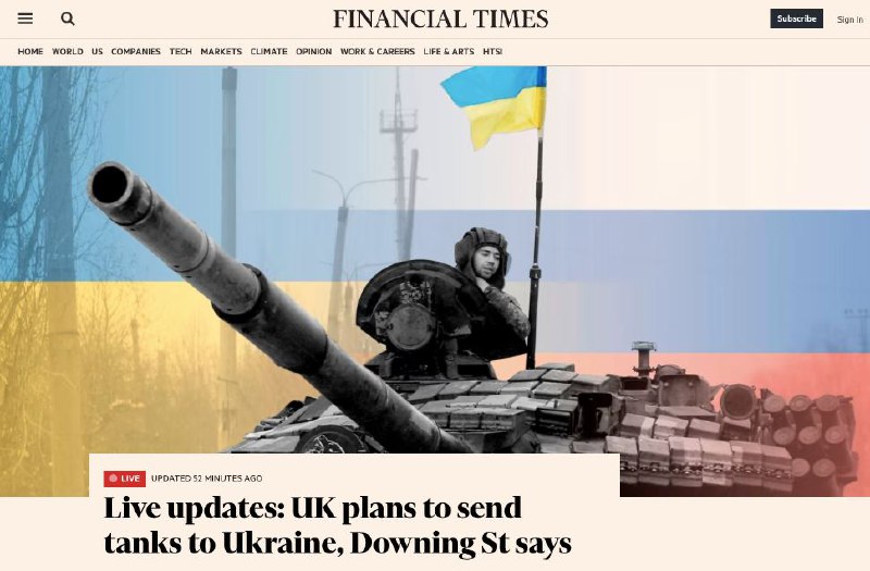 Британия также собирается передать танки Украине, - Financial Times