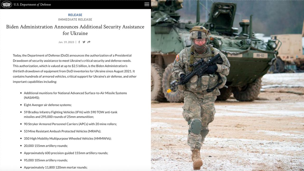 🇺🇸 США объявили о предоставлении Украине нового пакета военной помощи на 2,5 миллиарда долларов