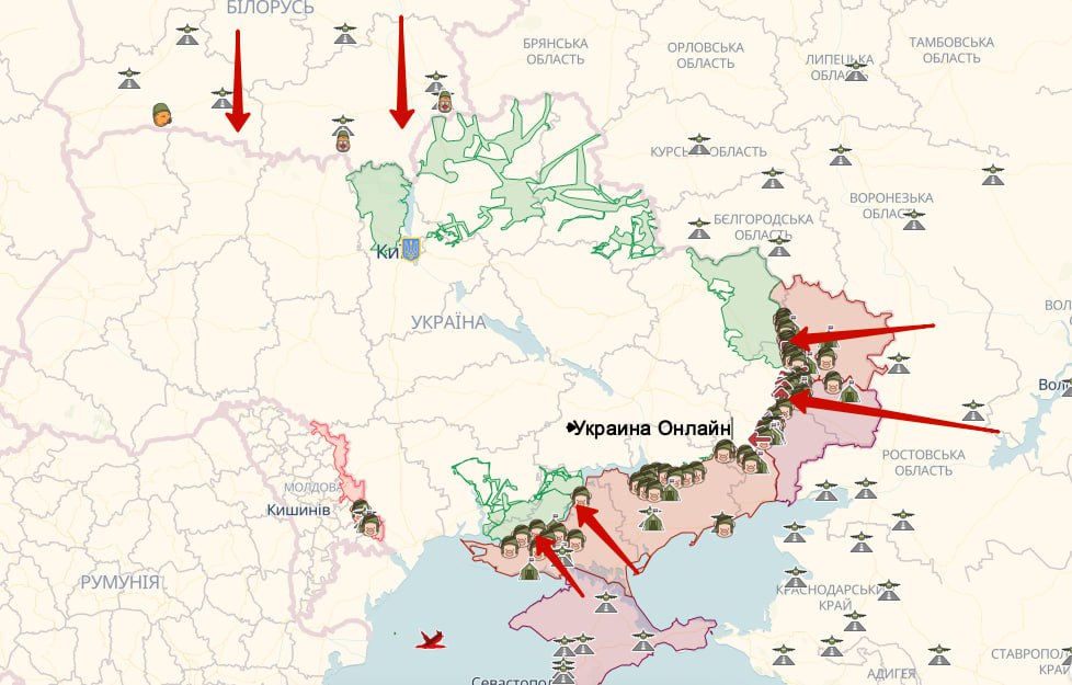 ❗️Россия готовится к наступлению с 3 сторон, которое может начаться уже в феврале: атака будет идти с севера, через беларусскую границу, из опорных пунктов России на востоке Украины и с юга — член укр