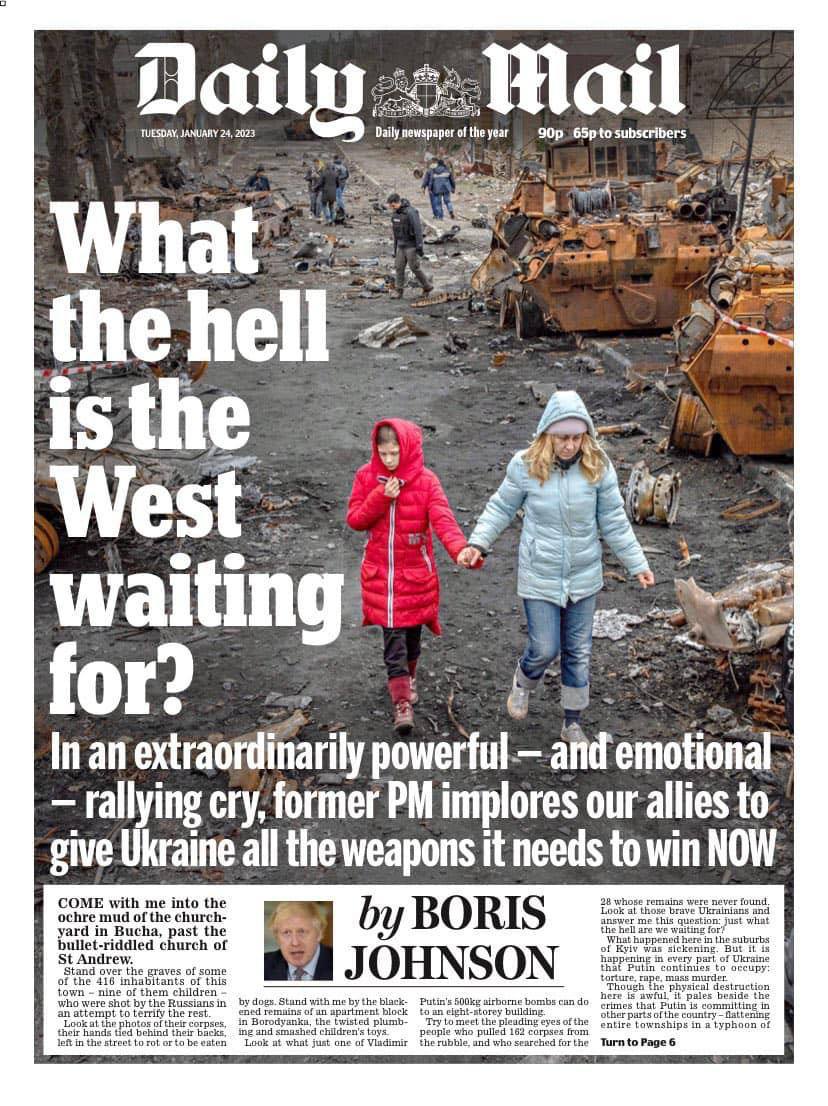 ⚡️Чого в біса чекає Захід?, — обкладинка Daily Mail