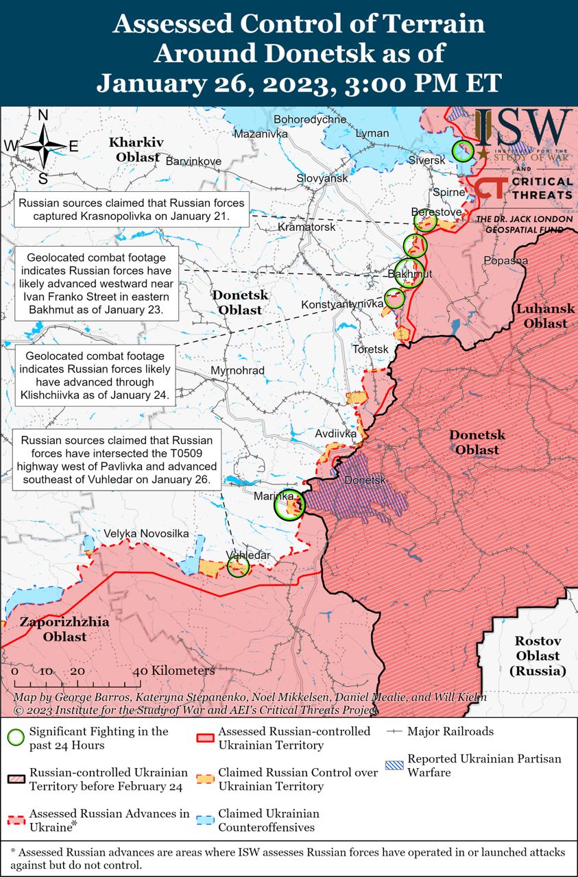 Группа «Вагнера», вероятно, понесла значительные потери в наступательных операциях на истощение на востоке Украины за последние несколько месяцев, - ISW