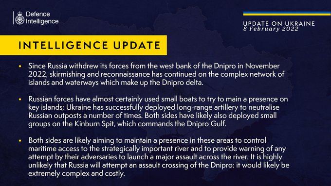 Сложно и дорого: маловероятно, что Россия попытается на юге Украины форсировать Днепр штурмом, считает британская разведка