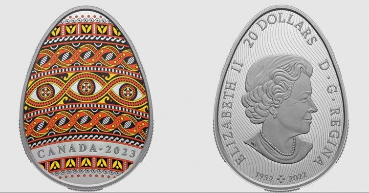 В Канаде выпустили монету-писанку по трипольским мотивам