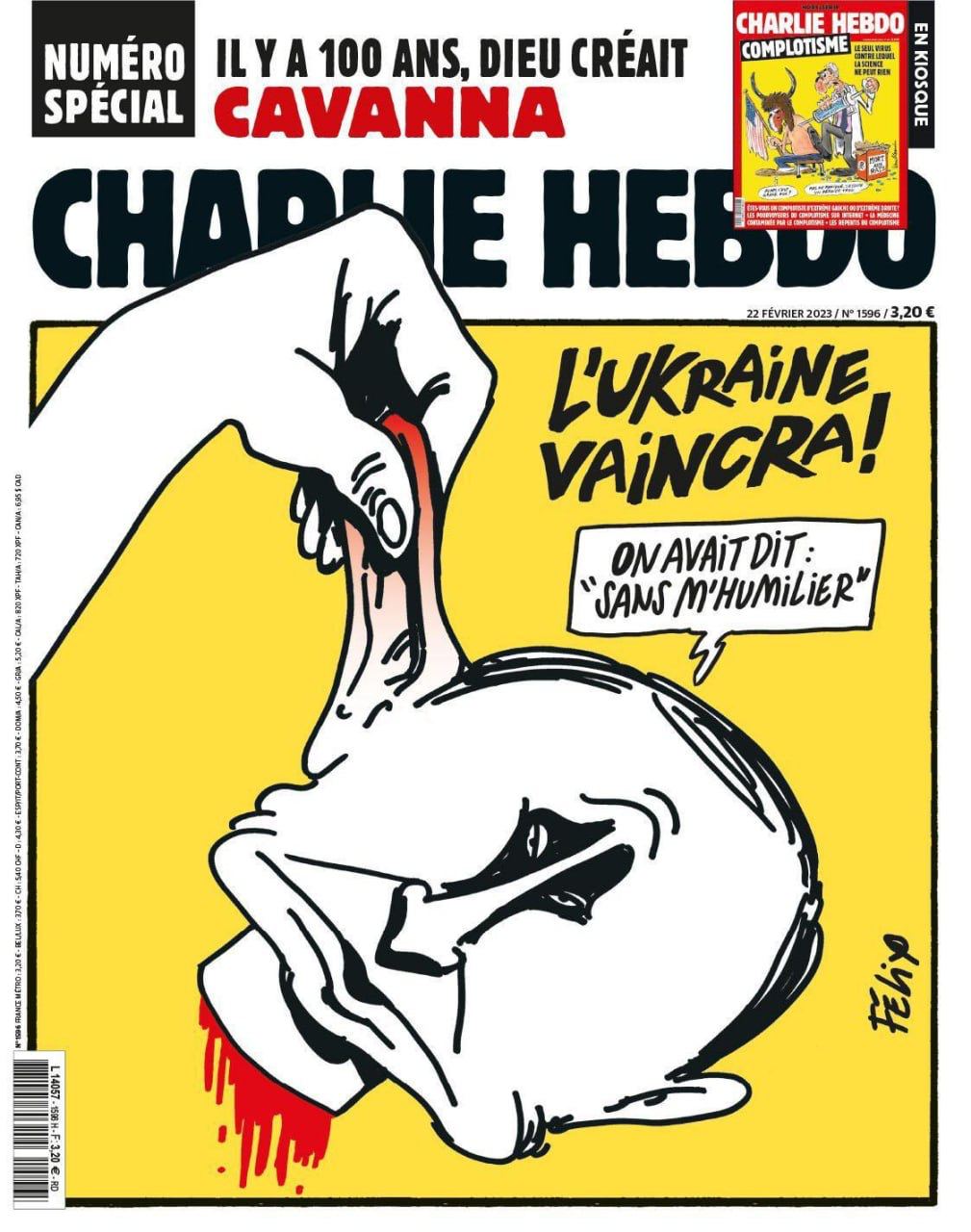 Украина победит! С такой обложкой вышел еженедельный французский журнал Charlie Hebdo 