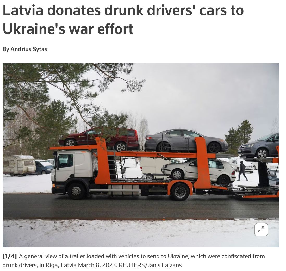 Латвия отправила в Украину семь