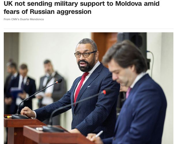 Лучший способ защитить Молдову от нападения России - защитить Украину, - глава МИД Британии Джеймс Клеверли