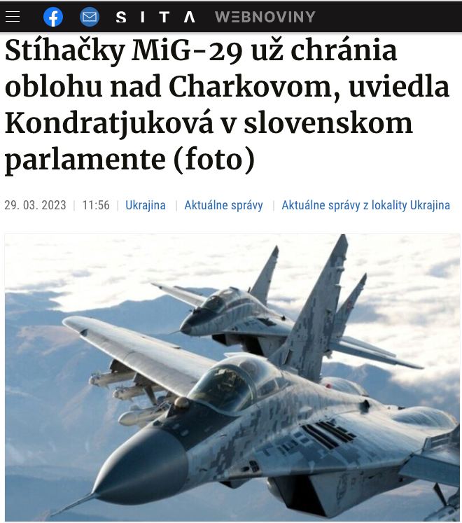 Словацкие МиГ-29SA уже защищают небо