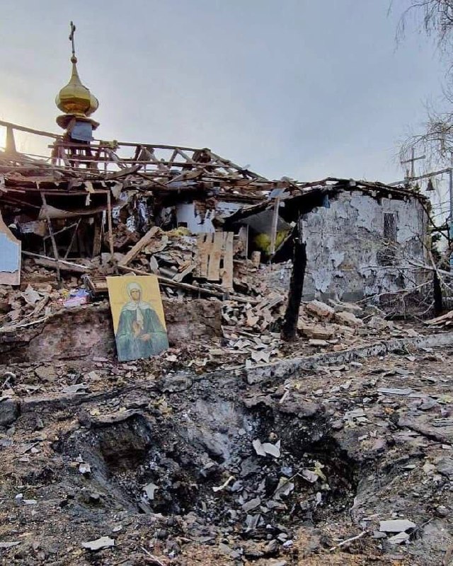 🤬 Разрушенная вражеской ракетой церковь в Запорожской области 