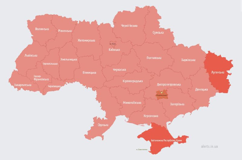 ‼️Масштабная воздушная тревога по всей Украине