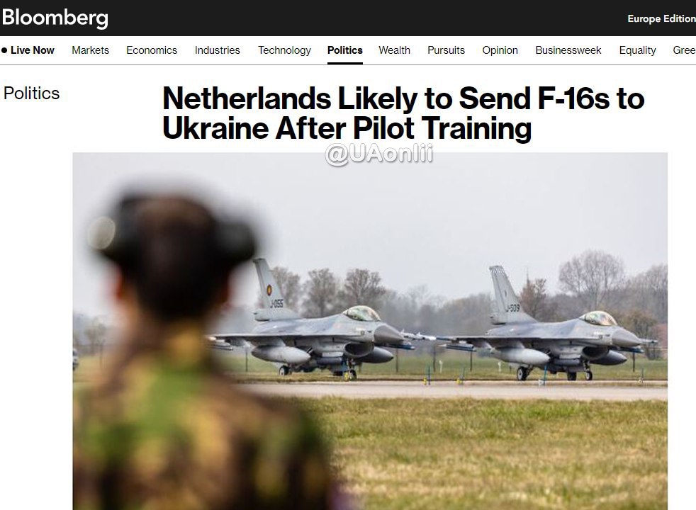 Нідерланди можуть передати Україні винищувачі F-16 відразу після навчання пілотів, — Bloomberg