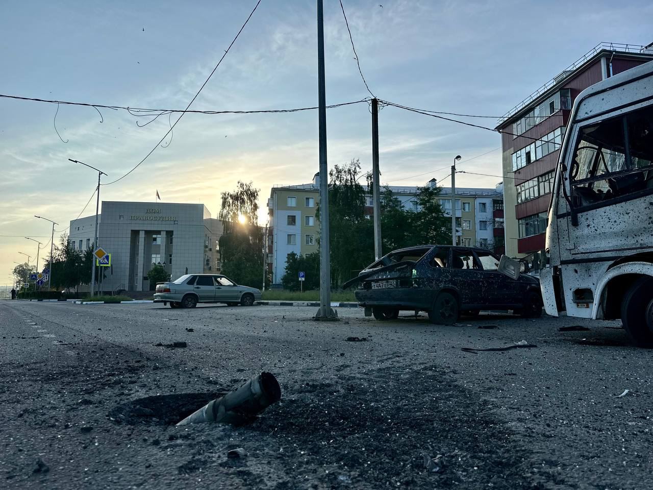 Город Шебекино в Белгородской области подвергся массированному удару