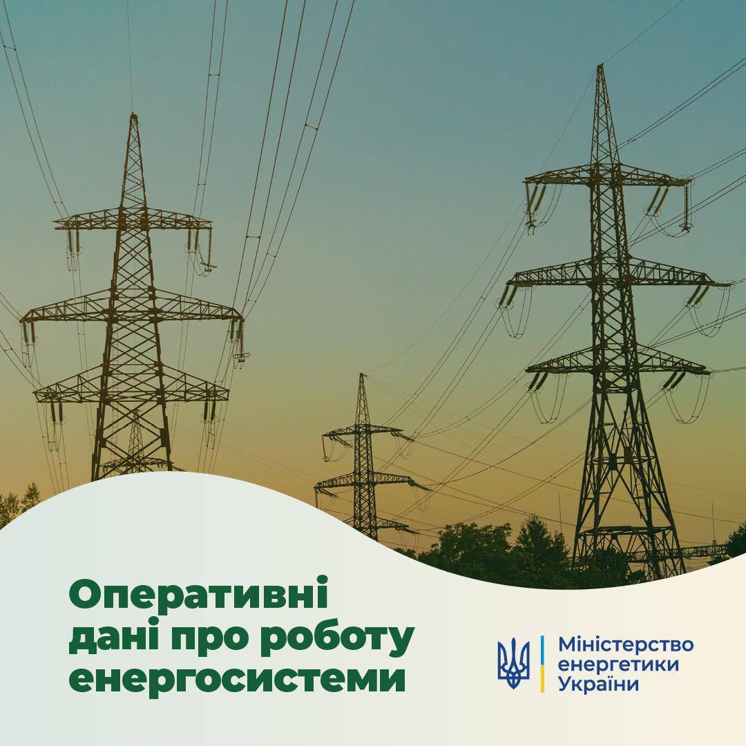 ⚡️ Про ситуацію в українській енергосистемі станом на 7 червня від Міненерго: t