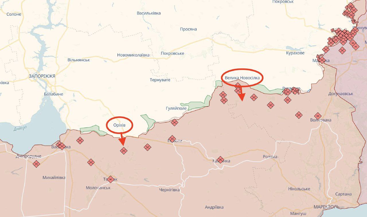 ❗️Заступниця міністра оборони Ганна Маляр повідомила про бої за Велику Новосілку на Новопалівському напрямку
