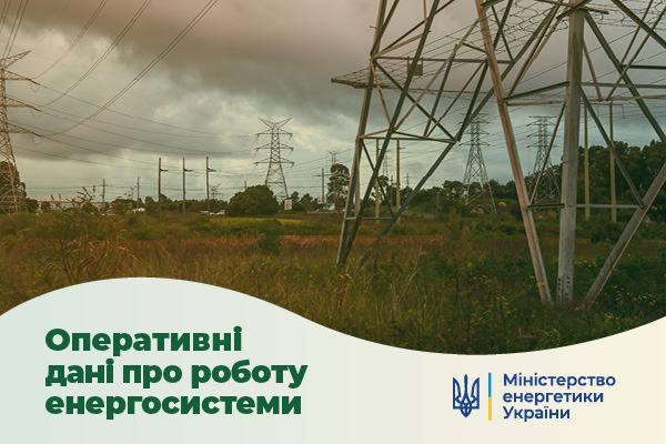 ⚡️ Про ситуацію в українській енергосистемі станом на 1 вересня: t
