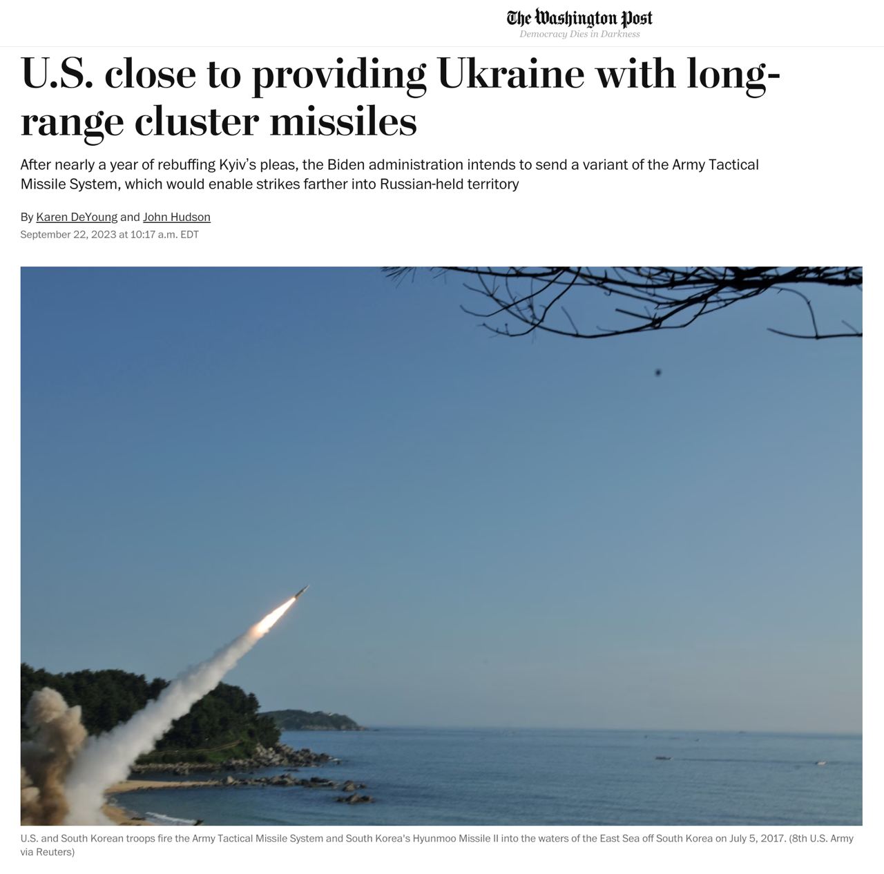 Україні потрібне зростання кількості артилерійських стволів і більше далекобійних засобів поразки, — Буданов, перебуваючи у США дав інтерв'ю виданню War Zone