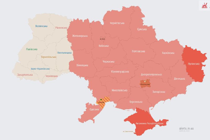 В большей части Украины -